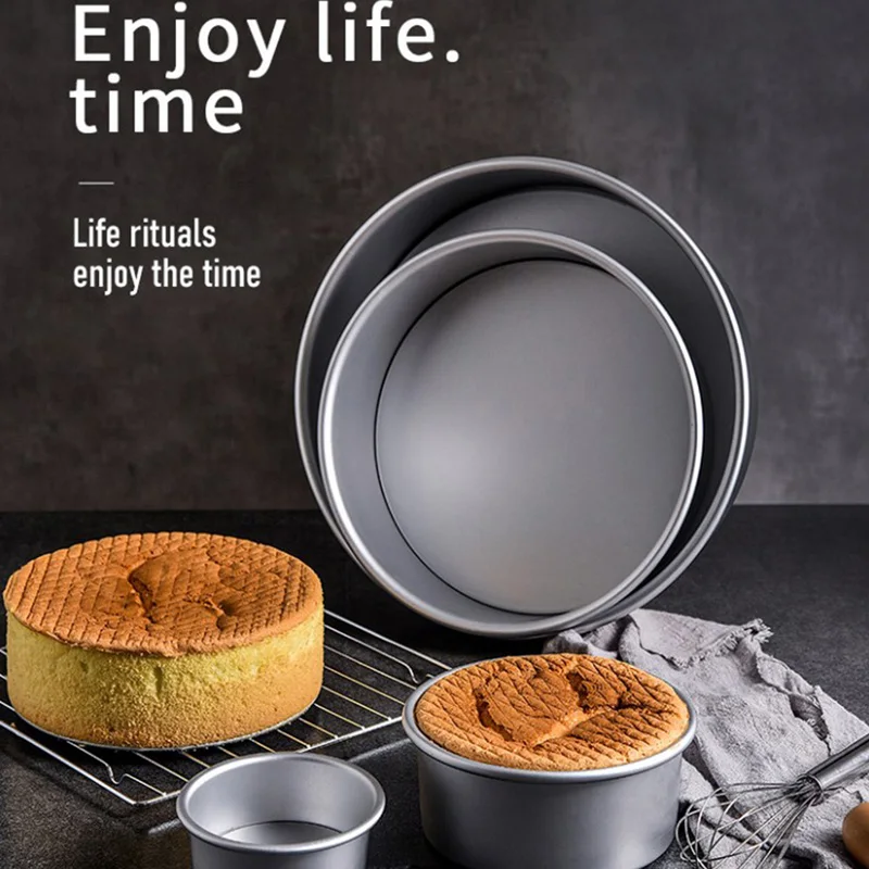 

Cake Pan 4/5/6/7inch Non-Stick Aluminum Round Cake Mold with Removable Bottom for Cake Baking Loose Base Deep Cake Tin
