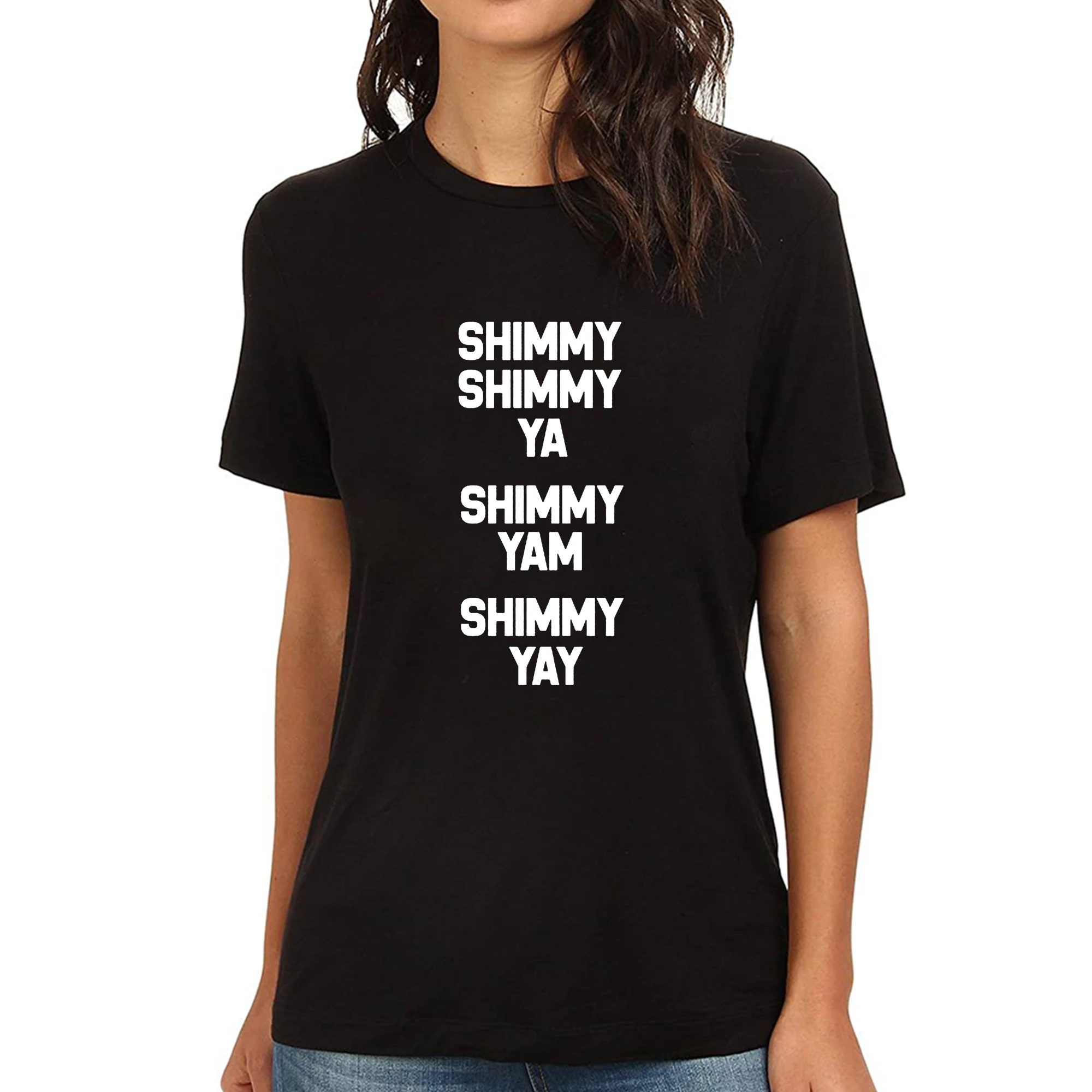 

Женская футболка с забавным принтом Lyprerazy Shimmy Ya