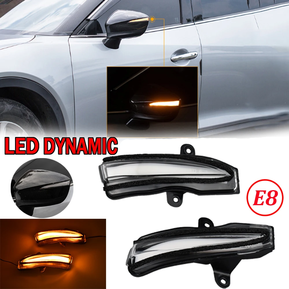 

Светодиодный динамический поворотный сигнал, боковой зеркальный указатель поворота для Mazda CX-3 CX3 2016-2019, фонарь для фонаря 2016 2016,5, 2X