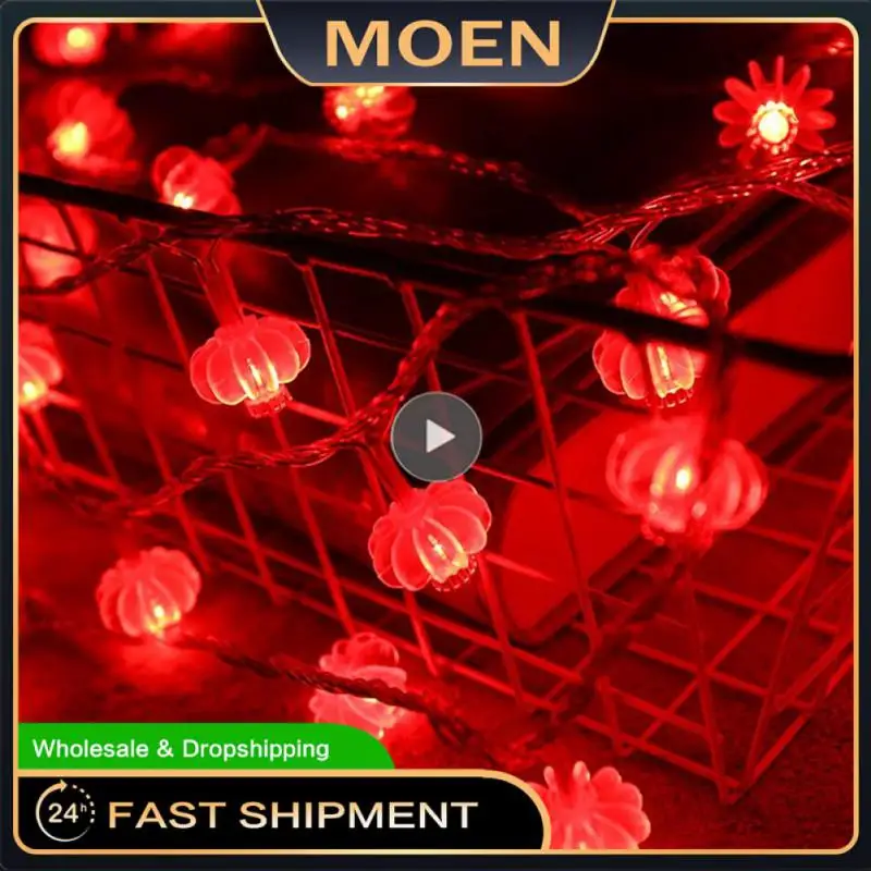 

Spring Festival Home Decor Chinese Rabbit Year Red Lantern Waterproof Energy Saving Chinese Knots Lantern String Light Wire