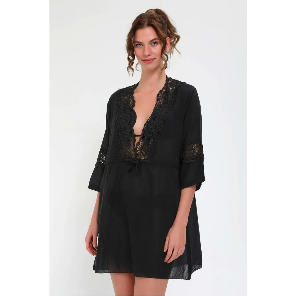 

Женское белое пляжное платье Dorlie Сетчатое кружево