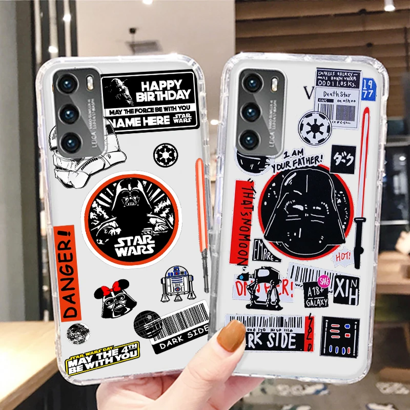 

Jedi Knight Star Wars Phone Case For Huawei P50 P40 P30 P20 Lite 5G Mate 50 Nova 10 Y90 Y61 Y70 Plus 9 SE Pro 5T Transparent