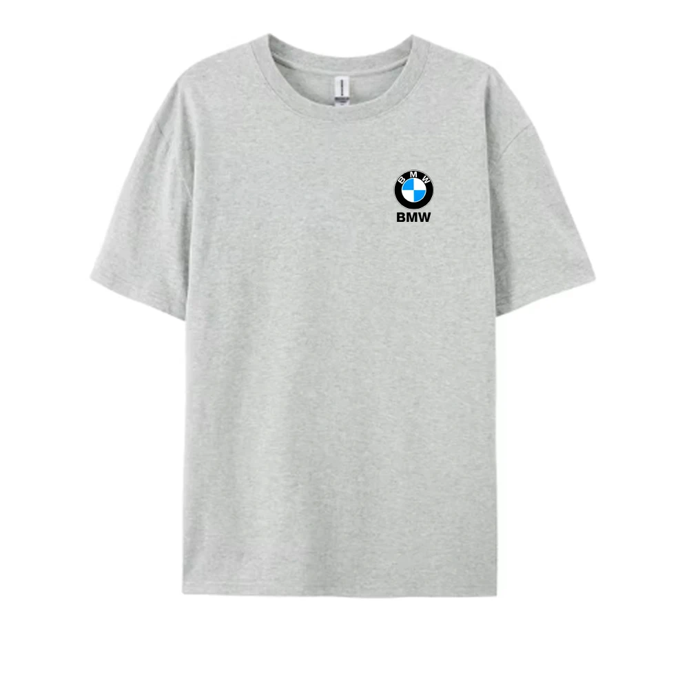 Новинка 2024 мужская и женская быстросохнущая спортивная футболка BMW однотонная