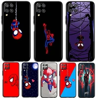 handsome marvel hero spiderman phone case for samsung a32 a52 a52s a72 a02 a22 a03 a02s a03s a13 a53 a73 23 13 lite black luxury