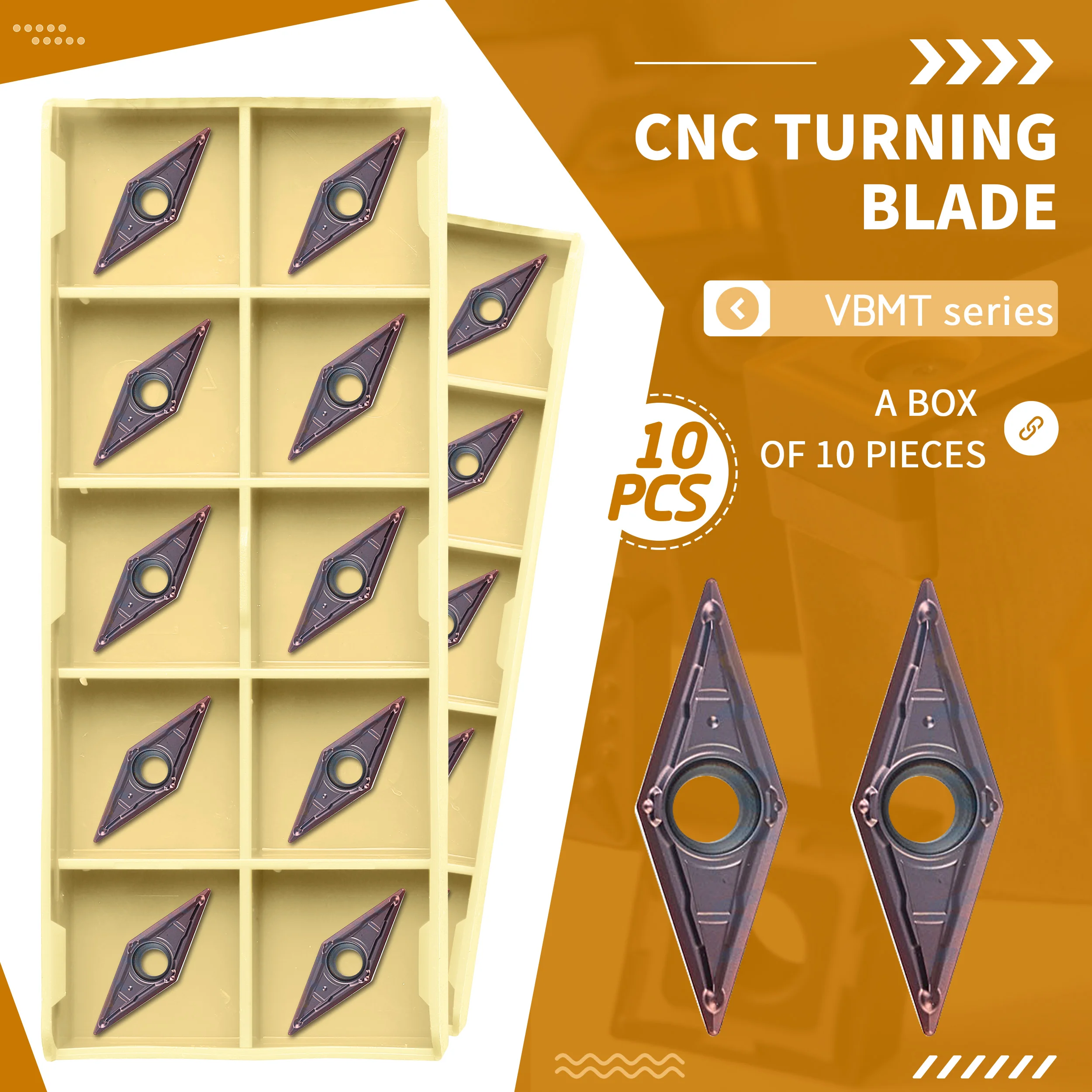 

VBMT160404-MV NK9018 VBMT160408 CNC Lathe Turning Tools Carbide Insert Cutting Machining Stainless Steel Doesn't Break The Knife