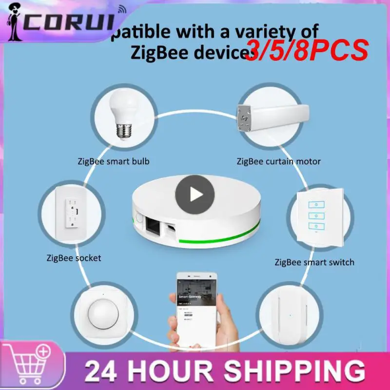 

3/5/8PCS Diy Zigbee 3.0 Smart Gateway Remote Control Tuya Wireless Control Host Devic 265m Timer Central Control Gateway