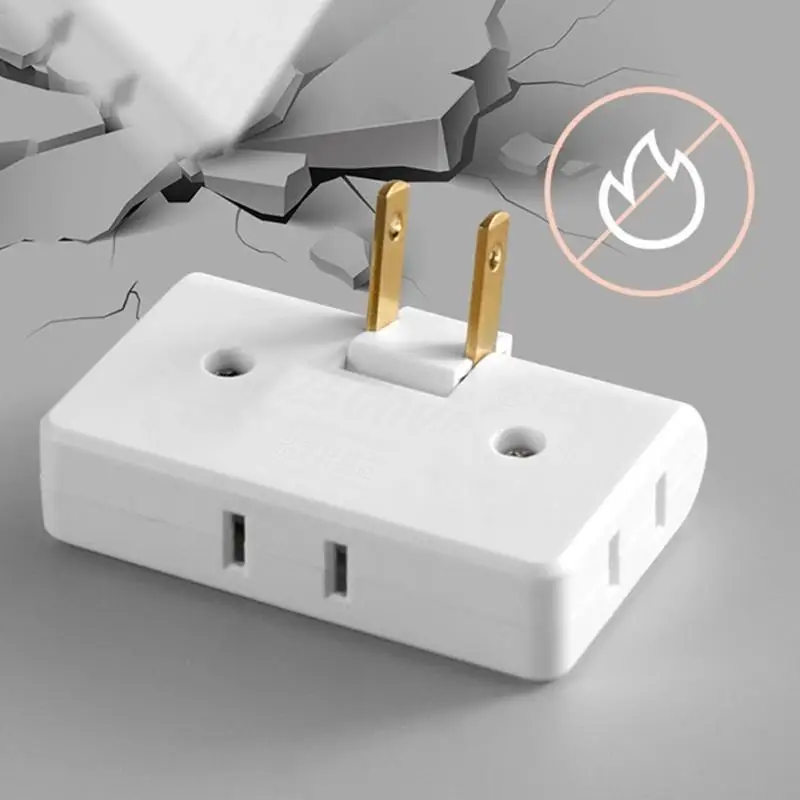 E06A 3/4 в 1 USB Adension Adadapter Adapter 2-Prong Вращающийся конвертер 2500 Вт