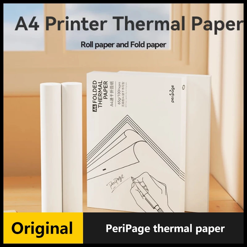 PeriPage Official thermal paper A4 Thermal fax machine paper quick dry handwrite type thermal paper