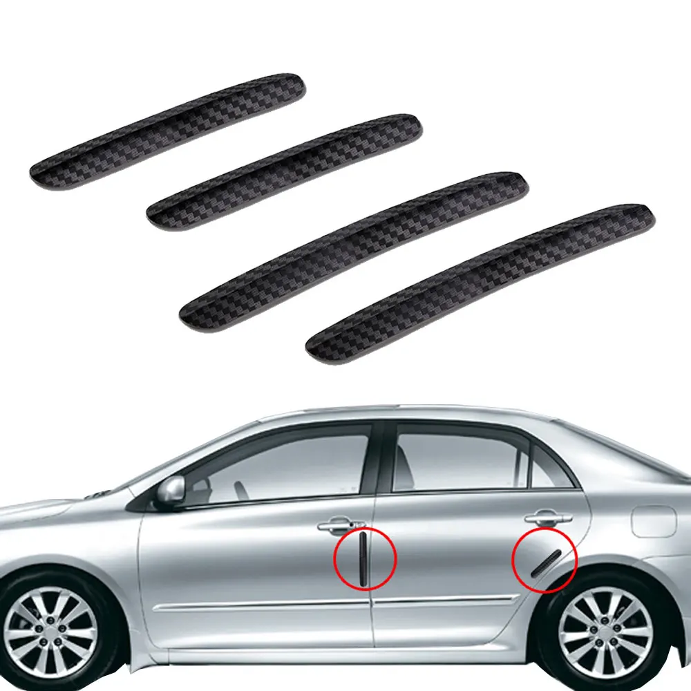 Купи 4pcs Universal Car Door Strips Anti Scratch Sticker Carbon Fiber Edge Protective Strips Side Doors Moldings Scuff Trim Sticker за 222 рублей в магазине AliExpress