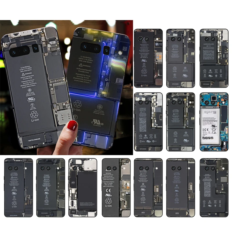 

Phone Case for Google Pixel 7 Pro 7 6A 6 Pro 5A 4A 3A Pixel 4 XL Pixel 5 6 4 3 XL 3A XL 2 XL Battery Motherboard Circuit board