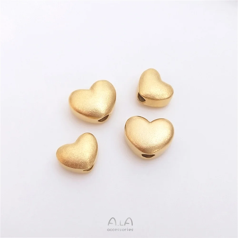 Купи Vietnam sand gold peach heart shaped spacer beads pendant love loose beads diy bracelet necklace jewelry accessories за 80 рублей в магазине AliExpress