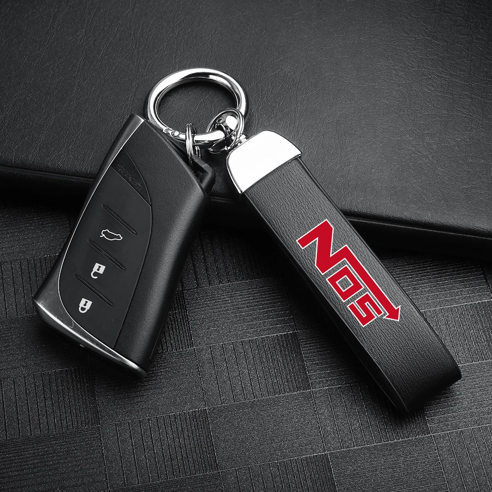 

Luxury Metal Leather NOS Logo Keychain Rings Key Chain Keyring Accessories For Mercedes Audi BMW Volkswagen Honda Ford Peugeot
