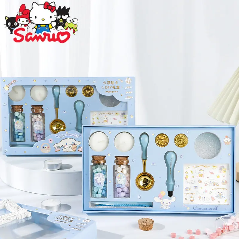 

Sanrio Kuromi Hello Kitty Melody Cinnamoroll почтовая краска уплотнение Подарочная коробка набор огонь краска воск уплотнение полный набор для вашего собствен...