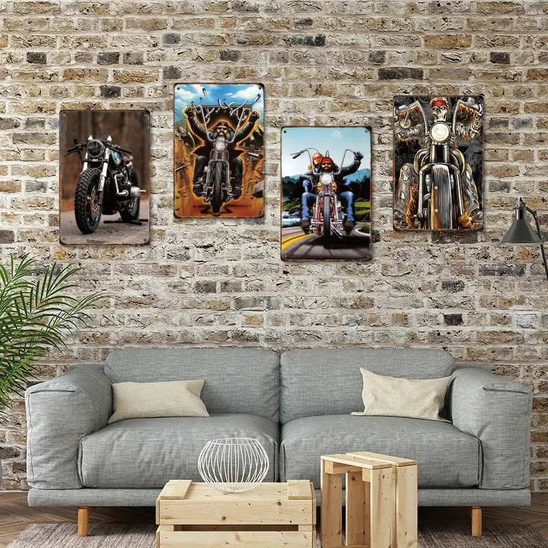 Винтажный металлический постер для мотоцикла жестяная роспись табличка дома