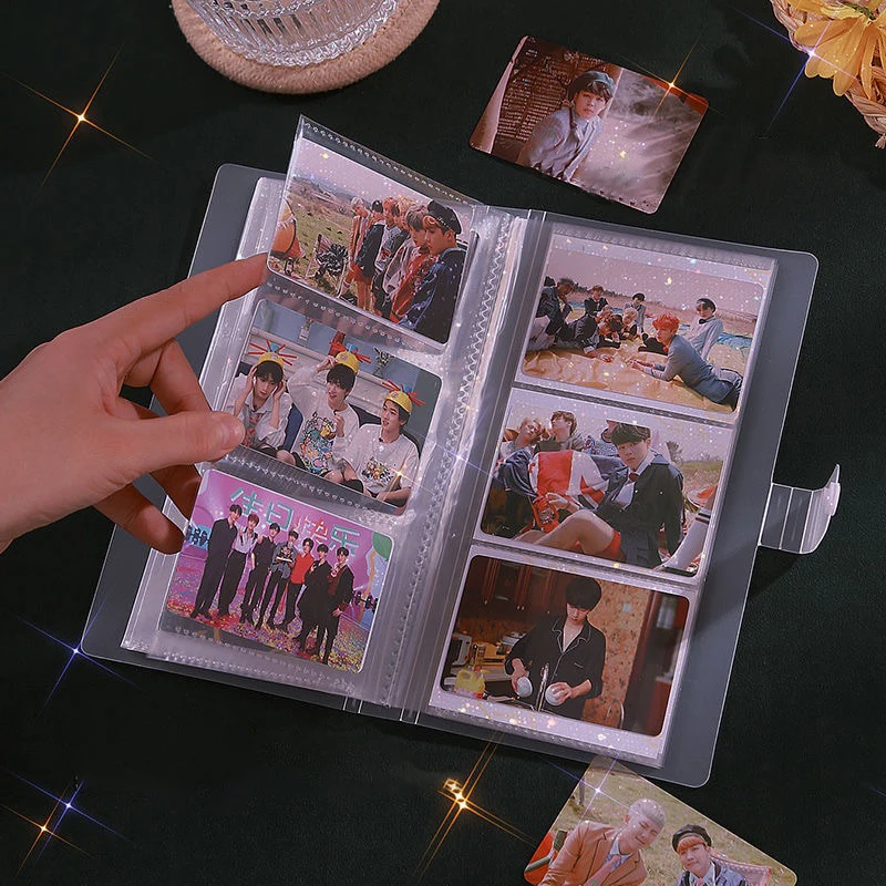 Ins Kpop Фотоальбом Polaroid фотоальбом держатель для фотокарт книга Прозрачный Поезд