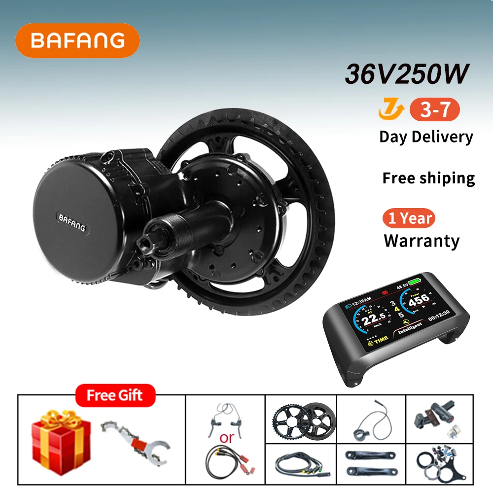 

Bafang Motor BBS01B G340.250 36V 250W Mid Drive Motor BBS01 Engine Bike Electric Ebike Conversion Kit For 8Fun Motor Bicycle