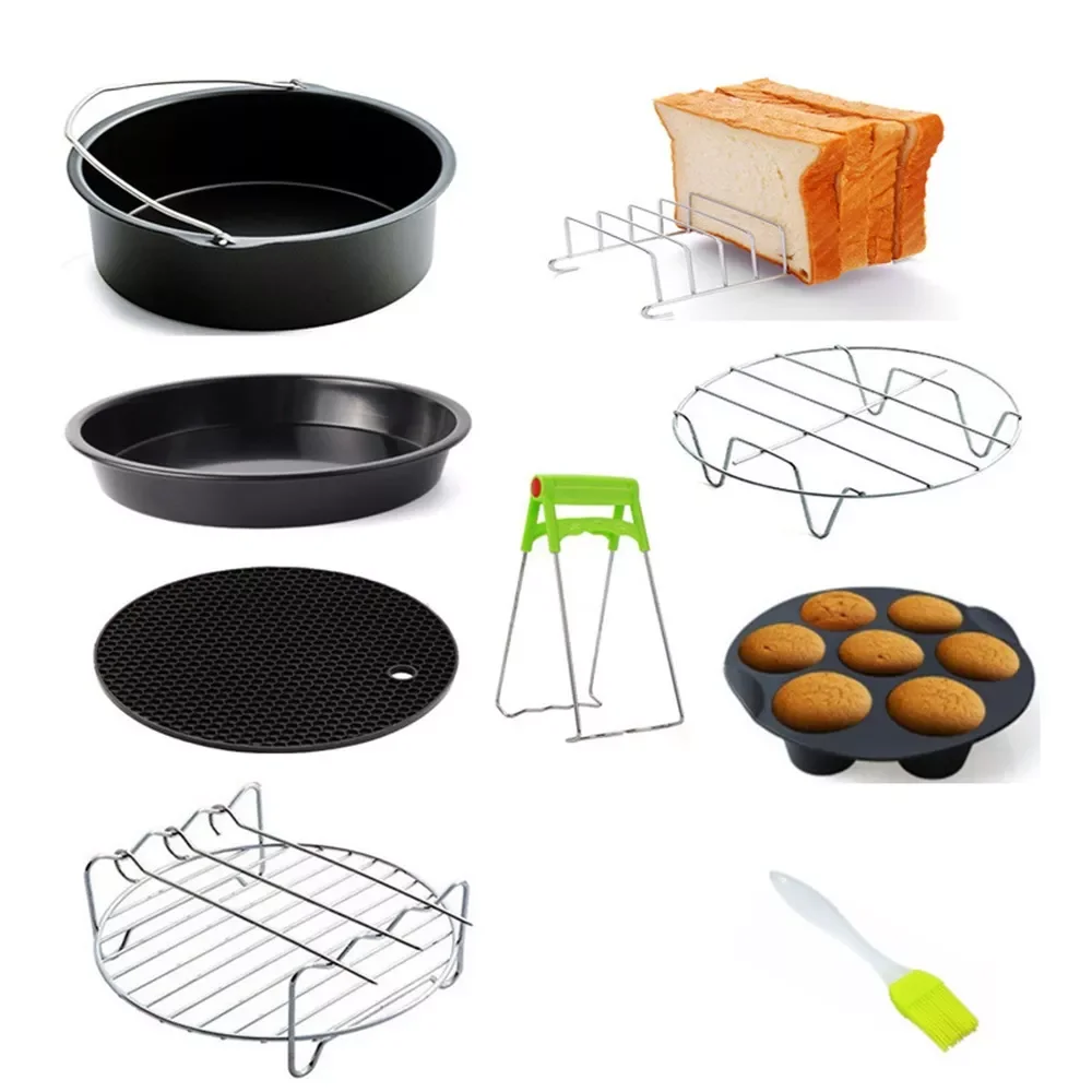 

7 Inch / 8 Inch Air Fryer Accessories For Gowise Phillips Cozyna And Secura Fit All Airfryer Set 3.7 4.2 5.3 5.8QT