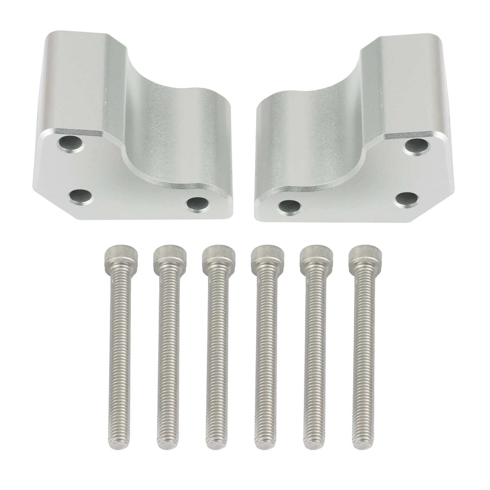 

Motorcycle Handlebar Risers Height Up Adapters for Kawasaki GTR1400 Concours 1400 2008-2019(Silver)