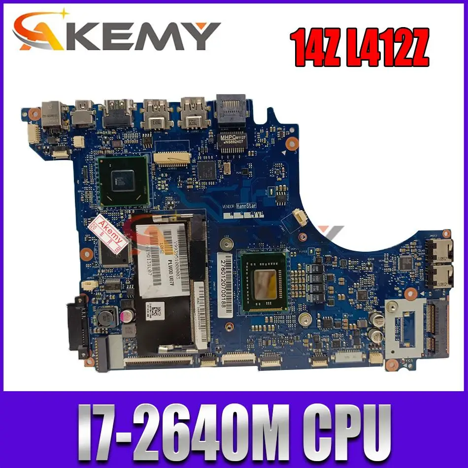 

Материнская плата для ноутбука Dell, для XPS L412Z, LA-7452P FYY8M 0FYY8M I7-2640M, материнская плата с процессором, хорошо работает