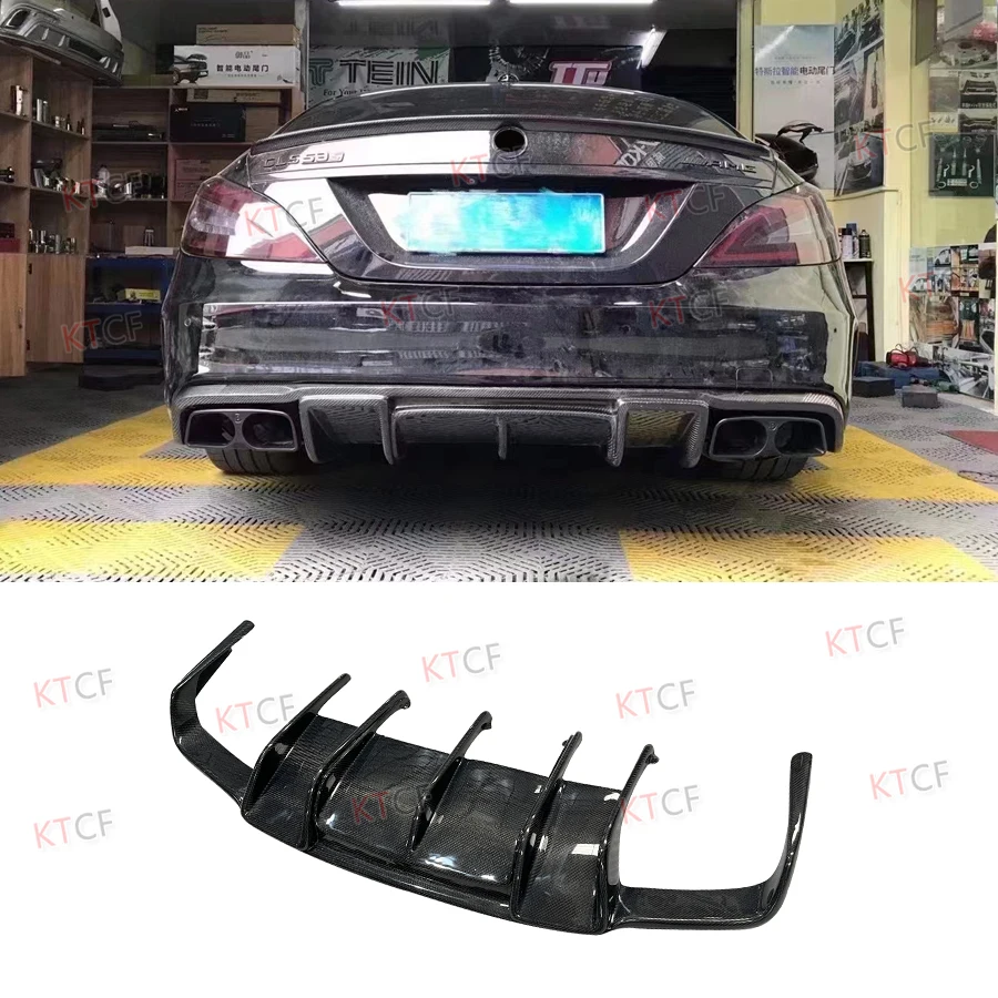 

Real Carbon Fiber Racing Rear Diffuser Lip Bumper Gaurd FRP for Benz W218 CLS350 CLS63 AMG Bumper 2011 - 2014