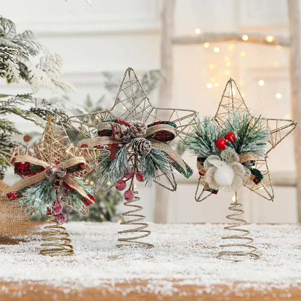 

Xmas Ornament Five-pointed Star Hanging Ornaments Decorative Christmas-Element Home Decor Festive Decoration Delicate Glitter Ch