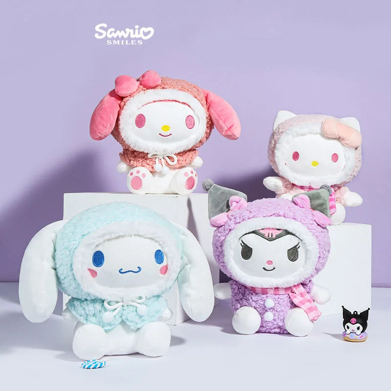 

Sanrio Hellokitty Cinnamoroll мимелоди кавайная новая японская мультяшная плюшевая кукла милая кукла детская игрушка кукла подарок на день рождения