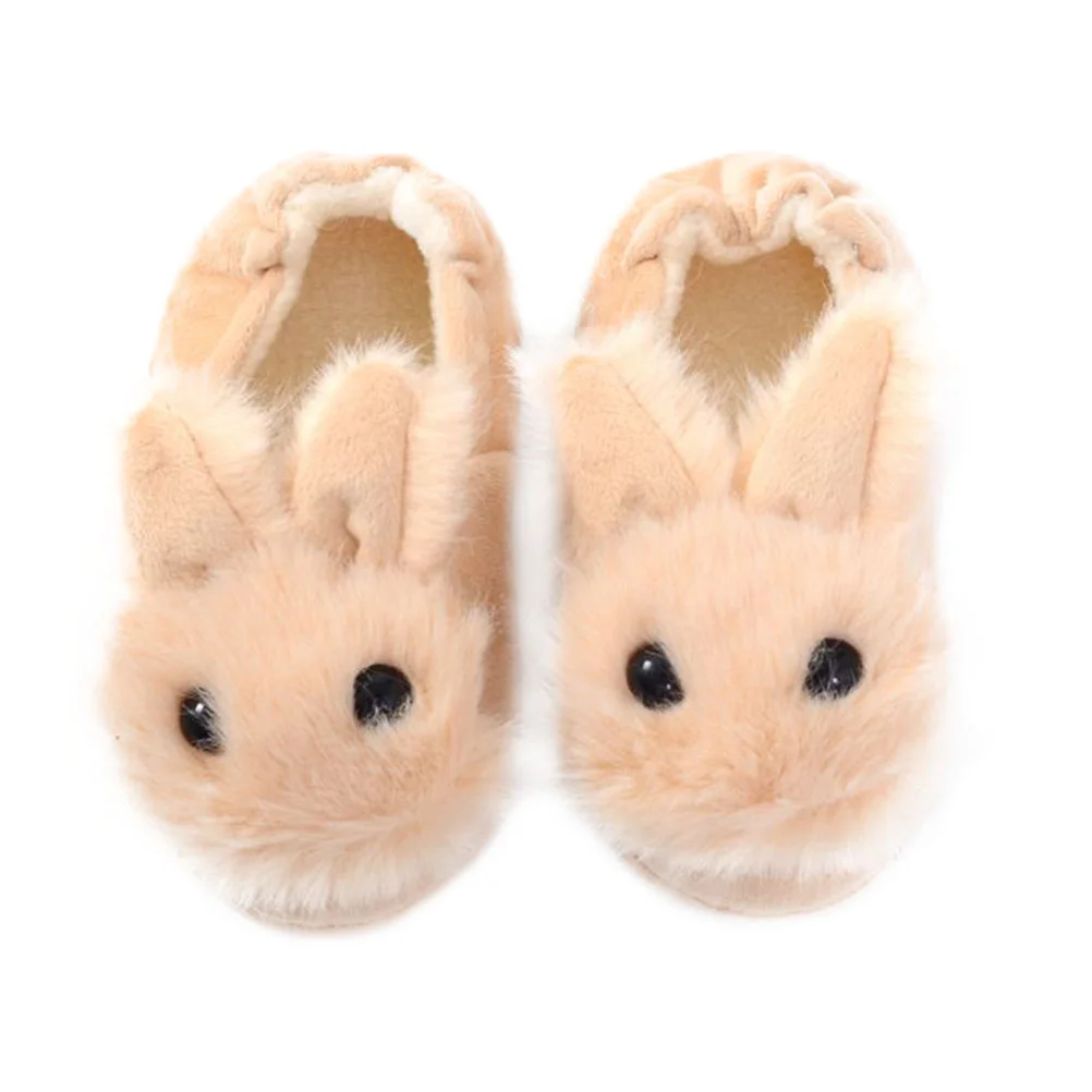 

Тапочки Ushobe в виде кролика, детские плюшевые тапочки, Нескользящие пушистые тапочки в виде кролика, домашние тапочки, серые