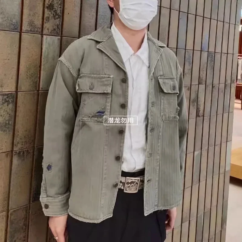VISVIM WMV 20AW SPOT ITEM WILLARD JKT Разрушенная куртка рубашка с двумя карманами пальто