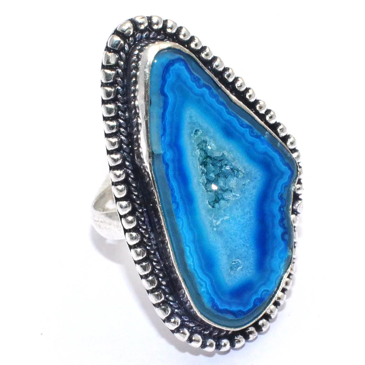 

Подлинное кольцо из драгоценной стали, покрытое серебром, медь, ручная работа, подарок для женщин, размер: 7,25, R7613