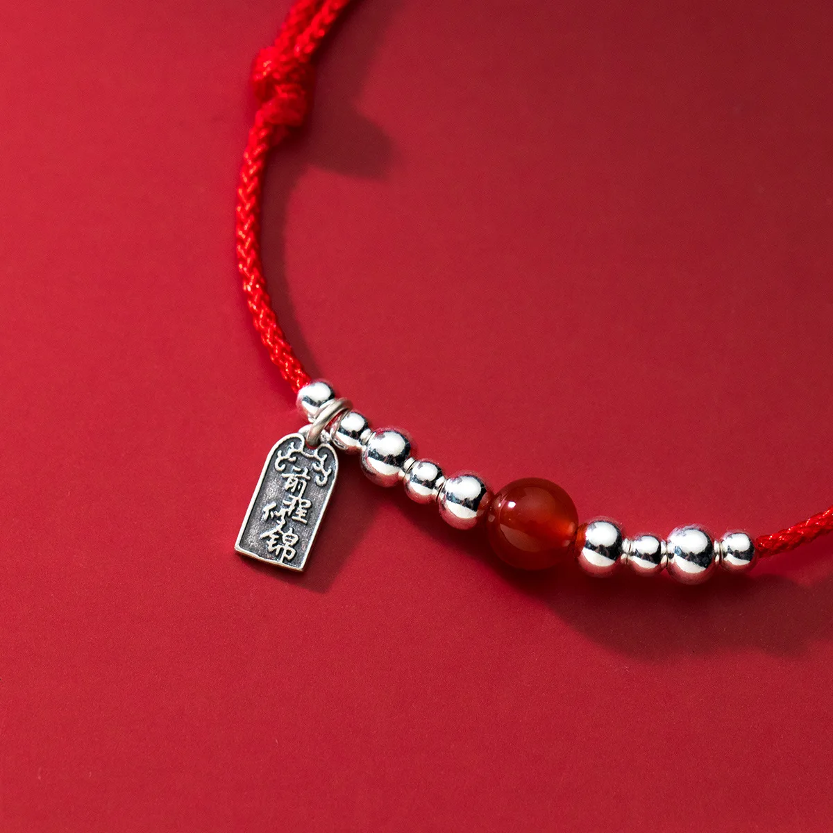 

Женский тонкий браслет La Monada, из серебра 925 пробы с цветной нитью, 24 см