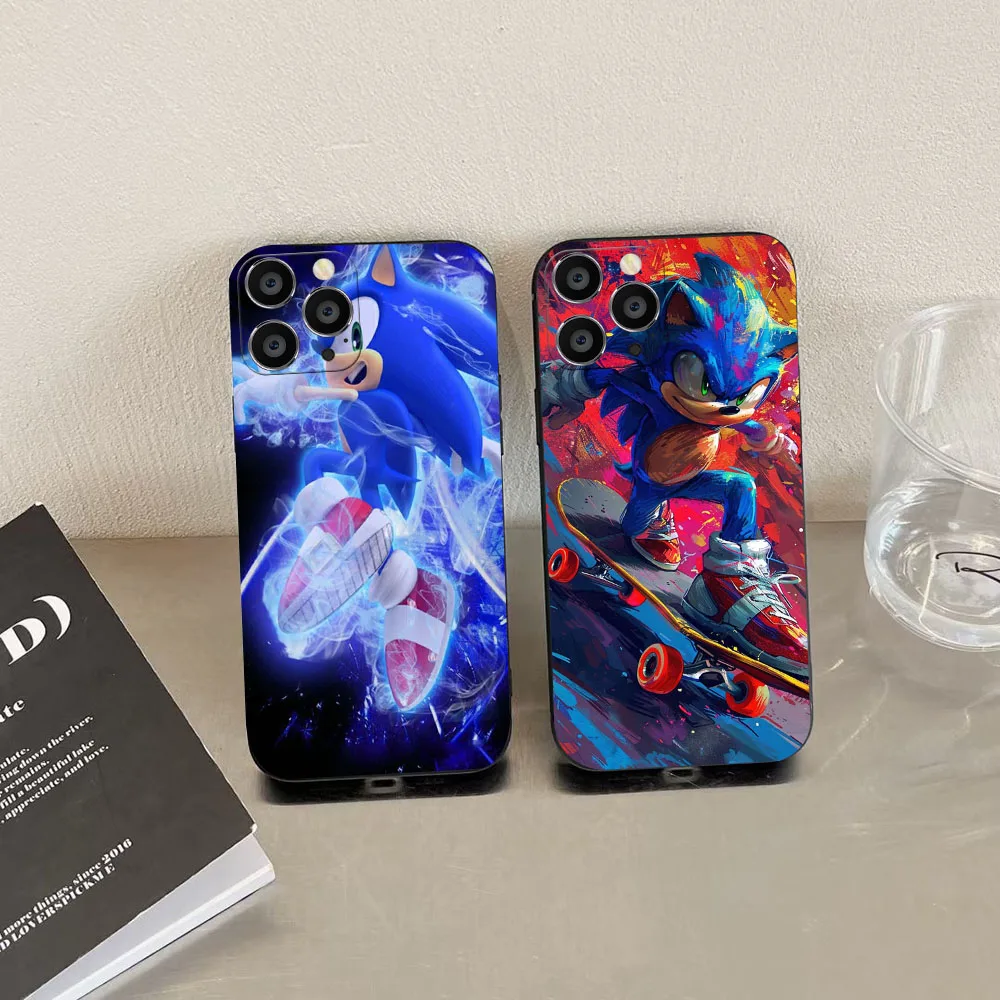 Фото WRA-29 Sonic Black Eagle Eye TPU Case For iPhone 11 12 13 14 15 Pro Plus Max №5