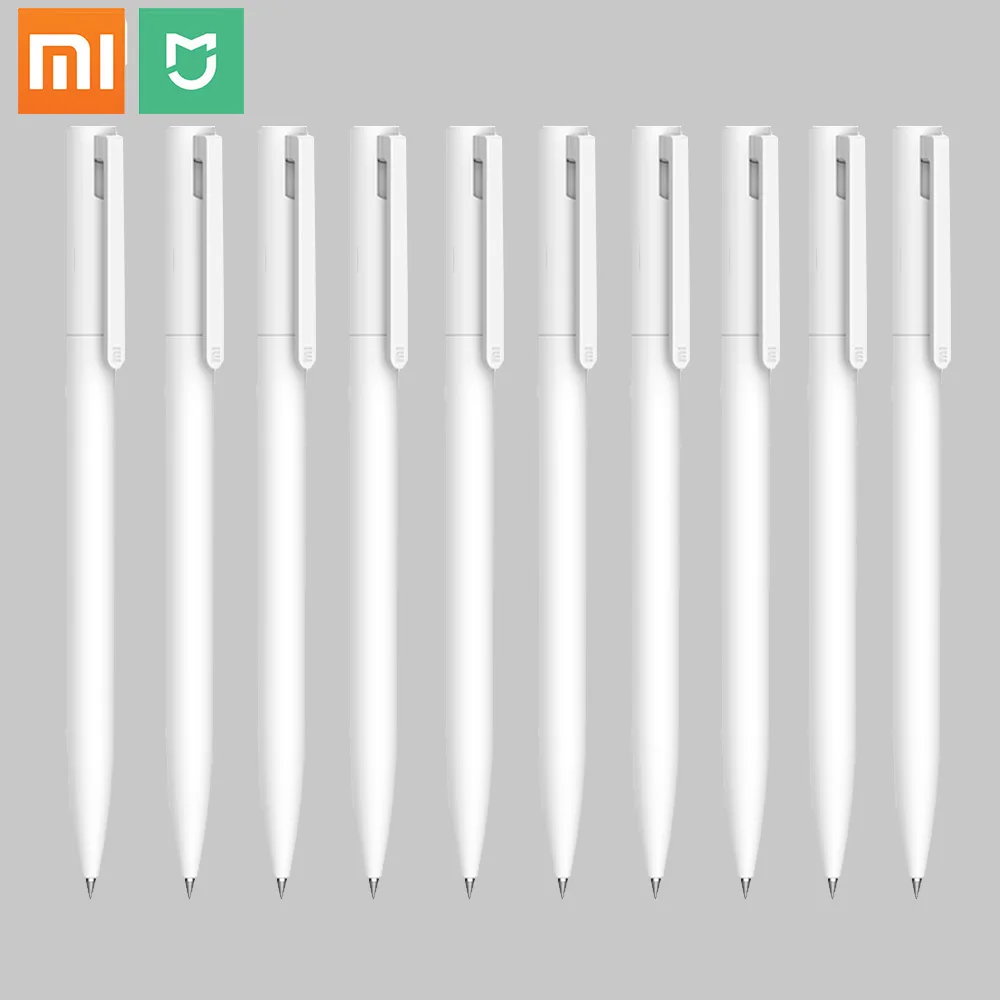 

Original Xiaomi Mijia Pen neutral pen Signing Pen 9.5mm 0.5 Ink Smooth Red OR Black Refill MiKuni Japan Ink for Office learning