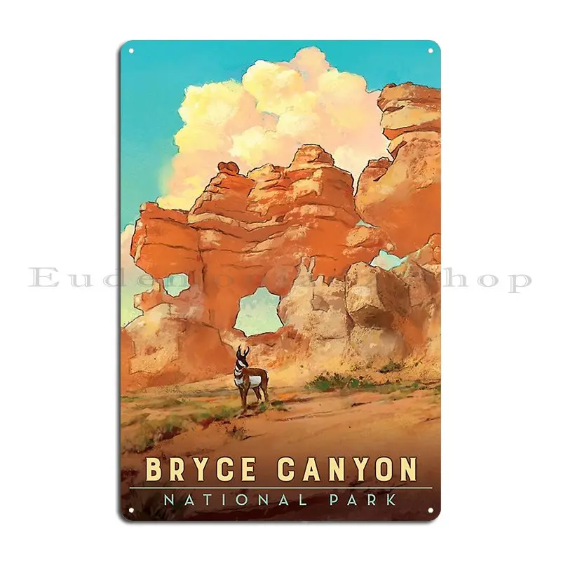 Настенная металлическая наклейка с изображением каньона и национального парка