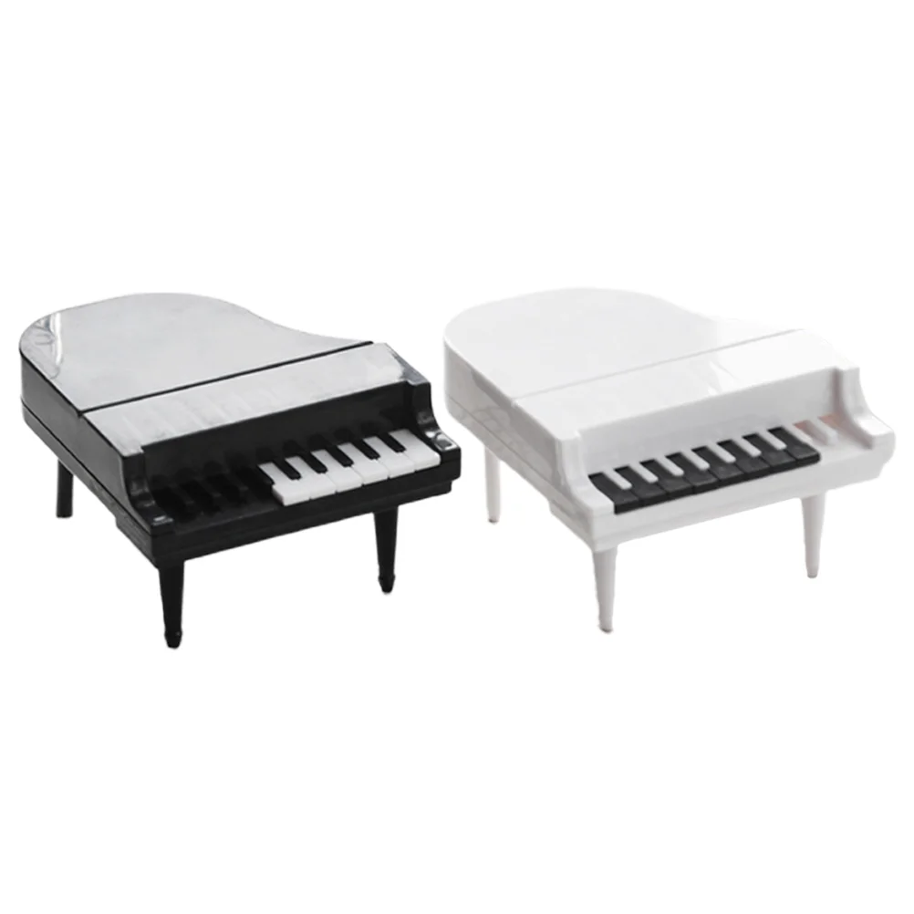 

2PCS Piano Shape Small Fruit Fork Reusable Plastic Cake Forks for Home Party Banquet