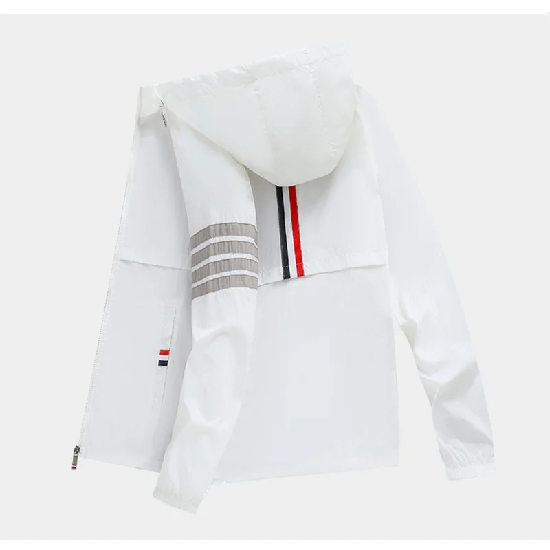 

Men Waterproof Wind Breaker Coat Zipper Hoodie Jacket Quick Drying Sport Outwear Wind Stoper Jacket Raincoat Sport Hot Selling