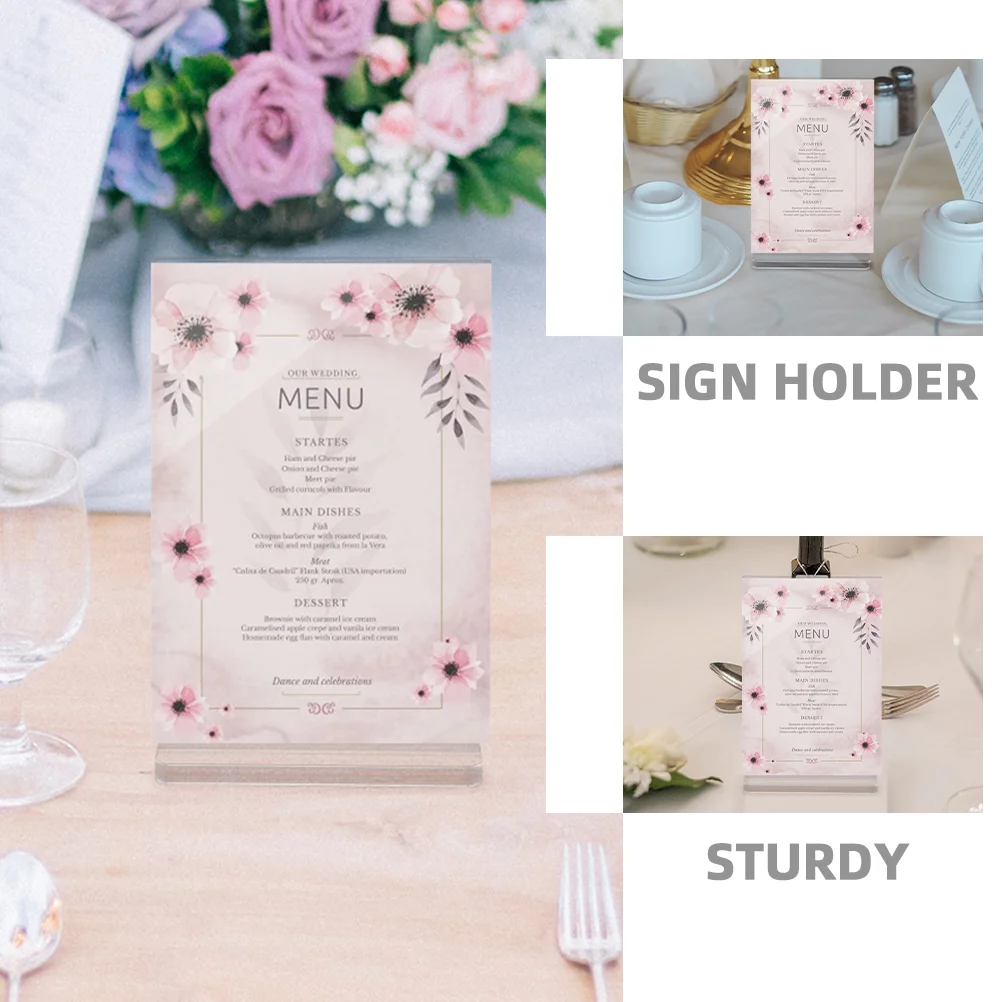 4 шт. подставка для дисплея держатель таблички меню настольная стойка хранения