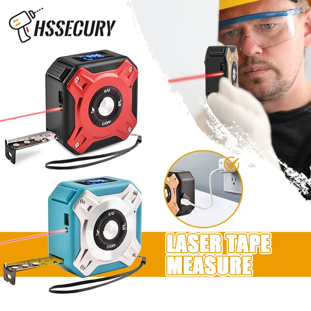 

Laser Tape Measure Laser Distance Meter Metro Laser Rangefinder With Roll Cord Construction Roulette Professional Measuring Tool
