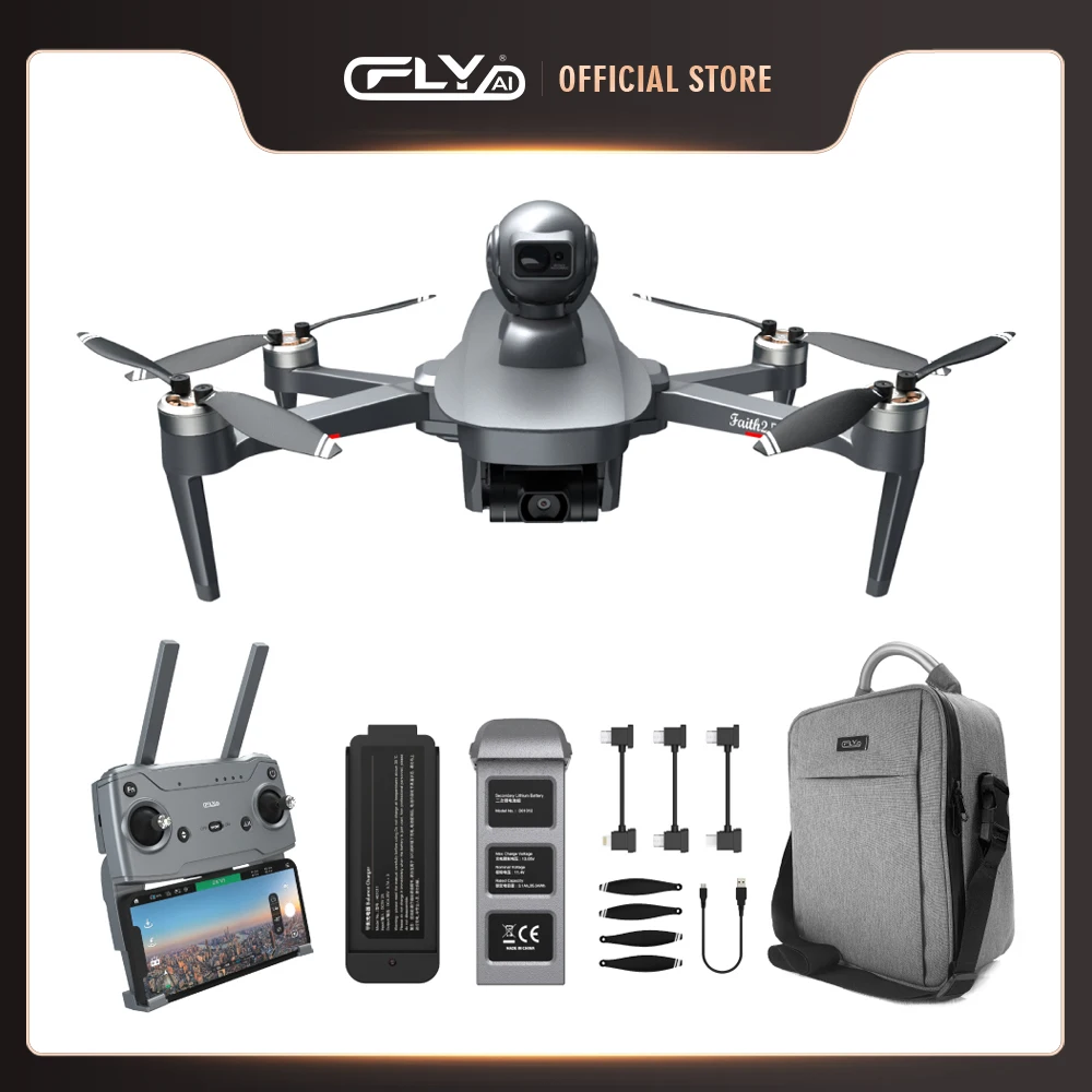 CFLY Faith2pro Drone,3-Axis Gimbal Camera,4K Video,5 Directions of Obstacle Sensing,32 Mins Flight Time,6km Video Transmission