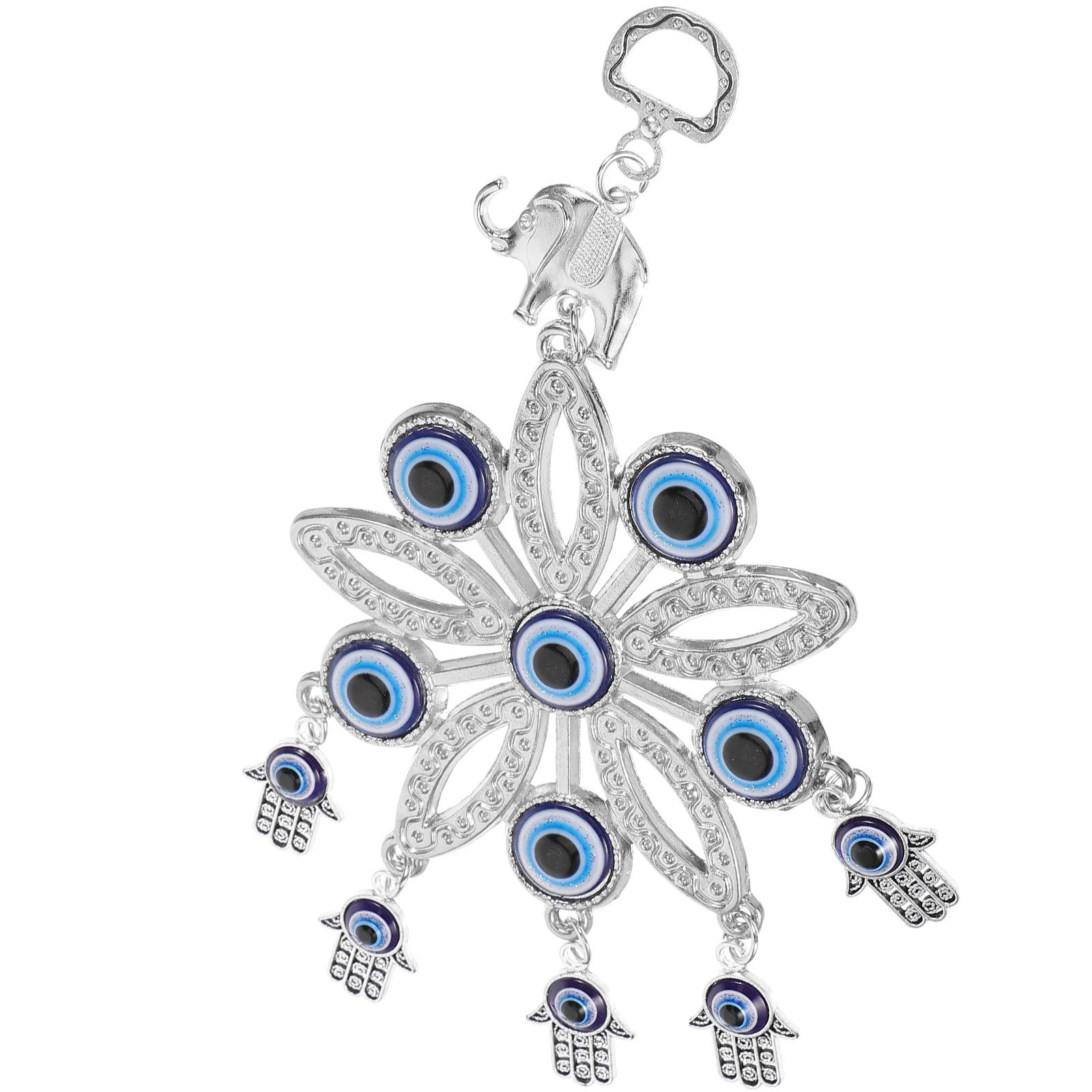 

Car Accessories Evil Eye Hanging Ornament Pendant Wall Decor Hollow Out Spiritual Jewelry Metal Charm