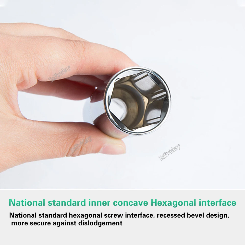 10 шт. 1/4 &quot3/8&quot 1/2 &quotнабор шестигранных головок 12/13/14/15/16/17/19/22 мм удлиненная