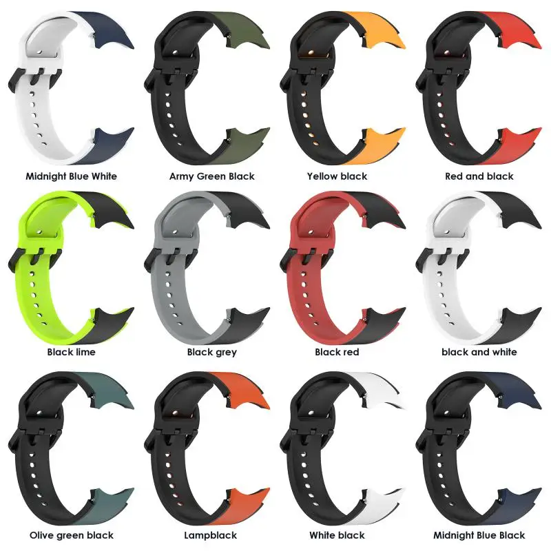 

Ремешок силиконовый для Galaxy Watch 4 Classic 42 46 мм, водонепроницаемый браслет для Samsung Galaxy Watch 4, аксессуары для часов