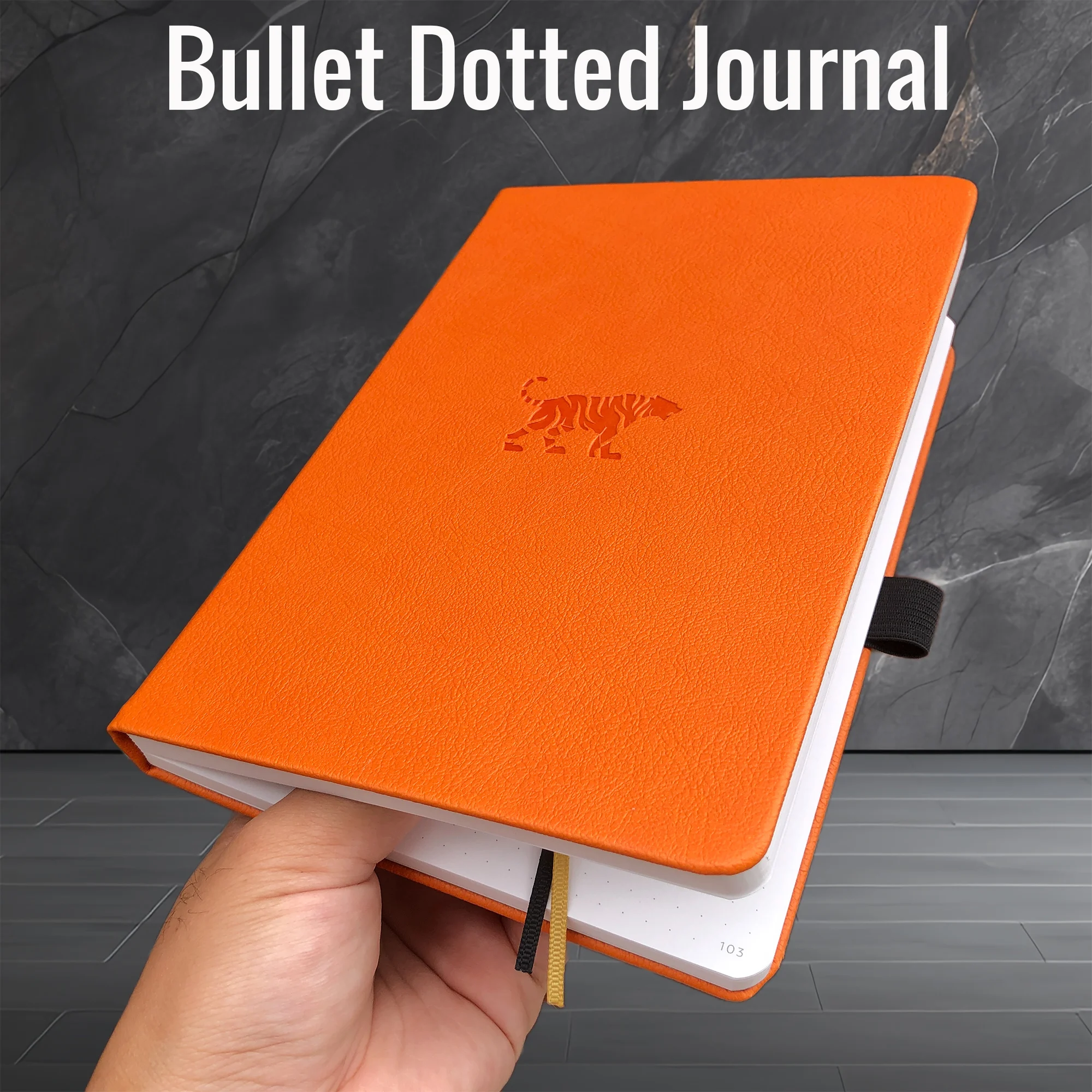 Фото Пунктовый журнал BUKE Tiger Bullet в горошек, плотная бумага 160 г/кв. М, точка страниц, номера 5*5 мм, макеты в горошек №1