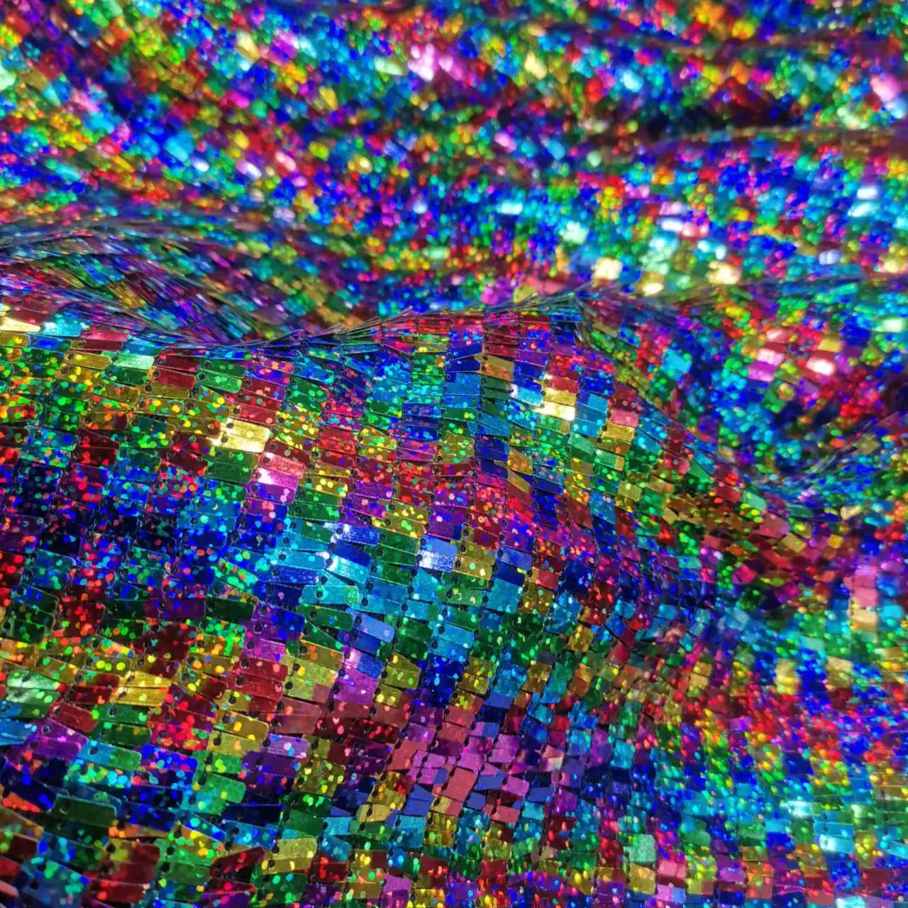 

Glittering Sequin Fabric Beaded Embroidery Rectangular For Performance Dress Headdress Princess Skirt DIY Materials