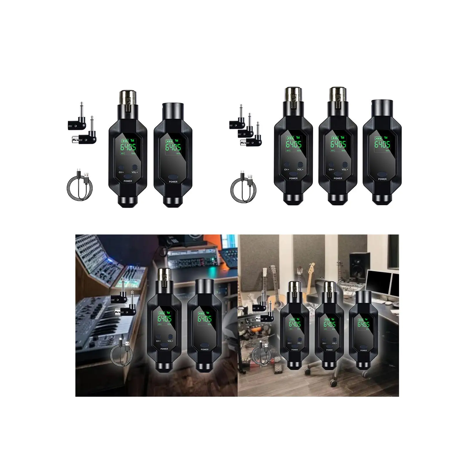 Беспроводная микрофонная система 110 дБ гитарный передатчик и приемник для