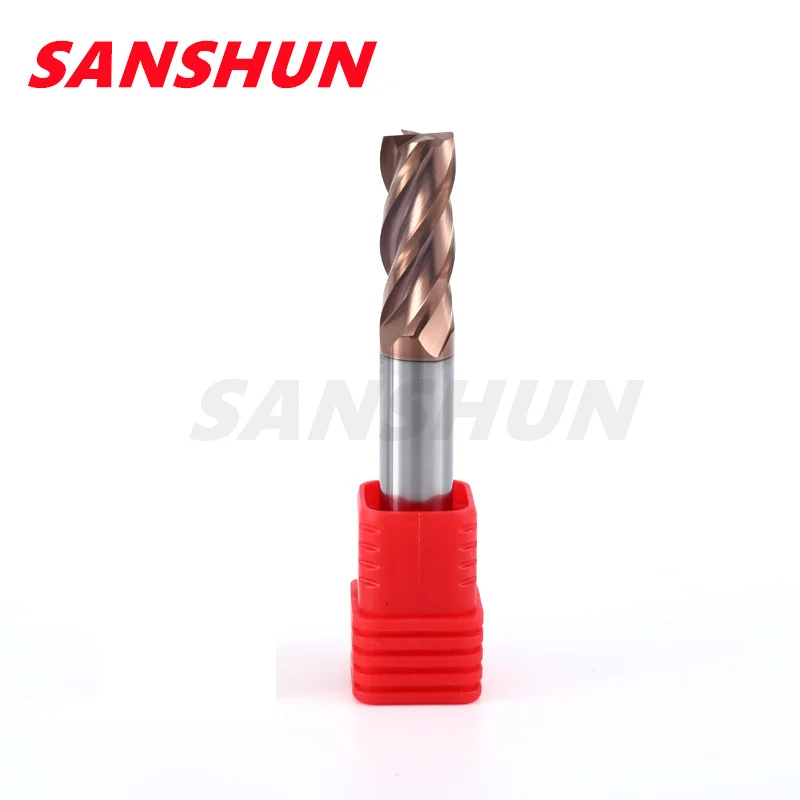 CNCHRC55 4 фрезы из карбида вольфрамовой стали с плоским дном, фреза с ЧПУ, фреза из легированной стали, режущие инструменты