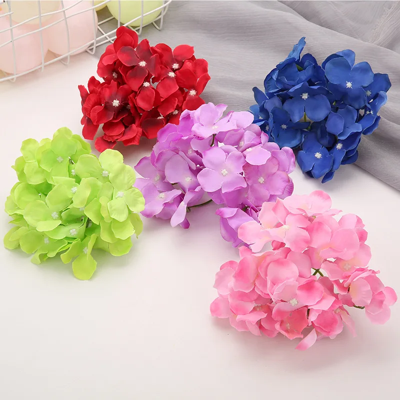

1pcs 15cm Hydrangea Heads Silk Artificial Floral Wedding Home Party Wall Decoration Petals Panel Flower Backdrop Mur De Fleur