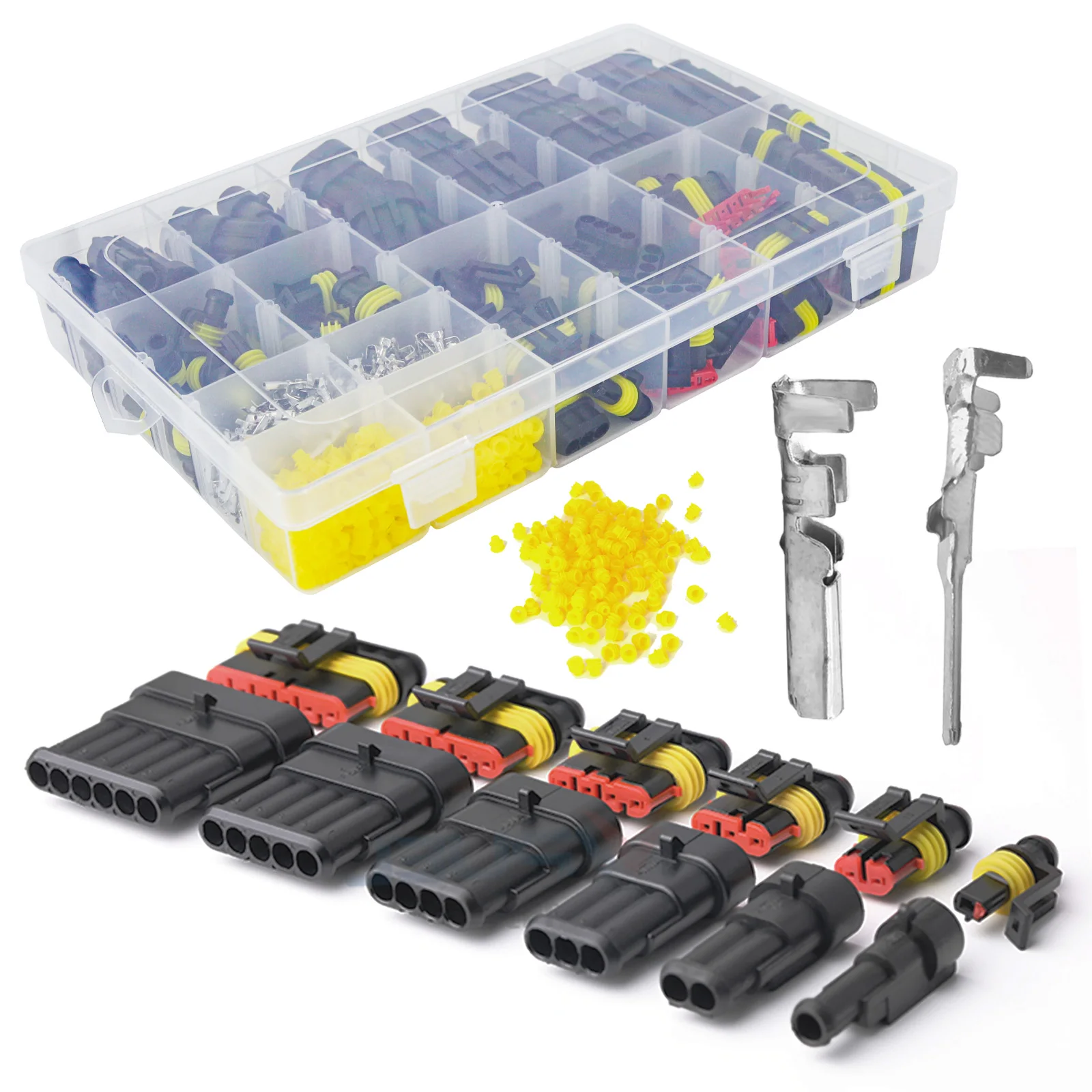 

Прямая поставка, 108 шт./240 шт./352 шт./708 шт., 1/2/3/4/5/6 Pin Way автомобильный герметичный водонепроницаемый Электрический проводной разъем, штекер для ...