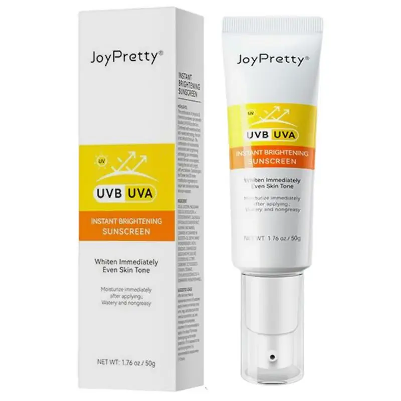 

Instant Brightening Sunscreen 1.76oz 50ml Facial Body Sunscreen UV Protection Multi-effect Moisturizing Isolation Cream