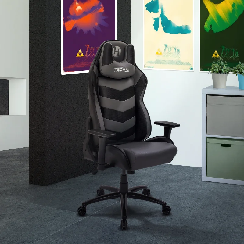 

Techni Sport TS-61 Ergonomic High Back Racer Style Video Gaming Chair\ Purple/Black Black PU [US Stock]