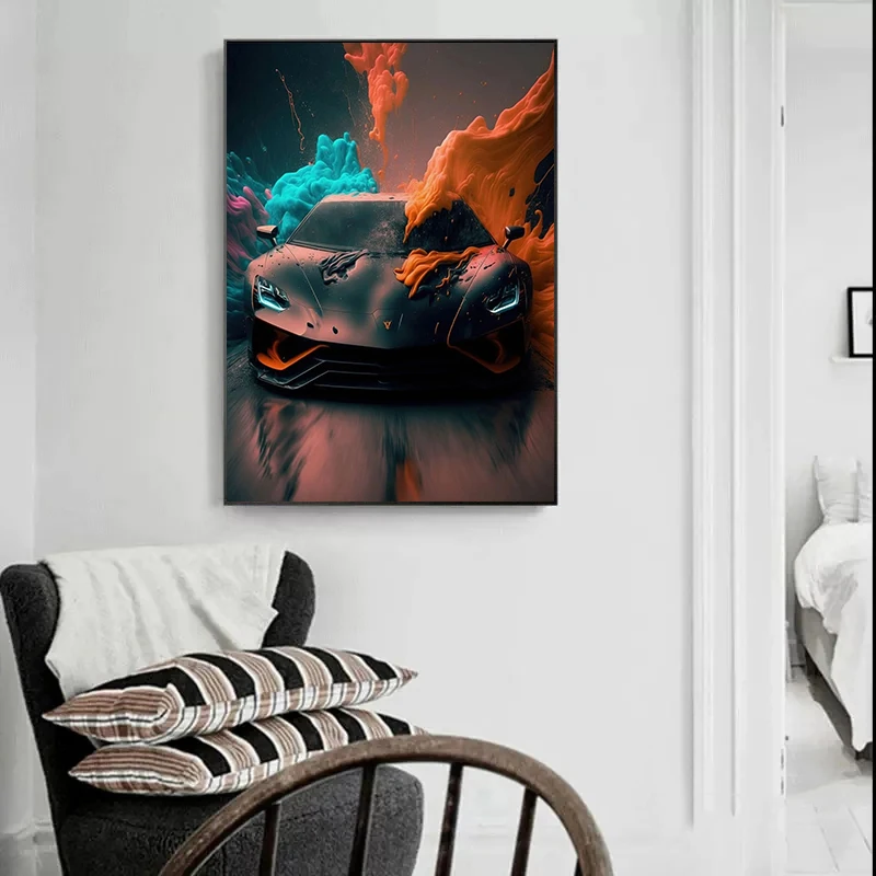 Современный стиль классический красочный распылитель холст без рамы для дома